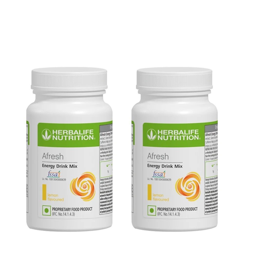 Herbalife Afresh Energy Drink Mix 50g Lemon Pack Of 2